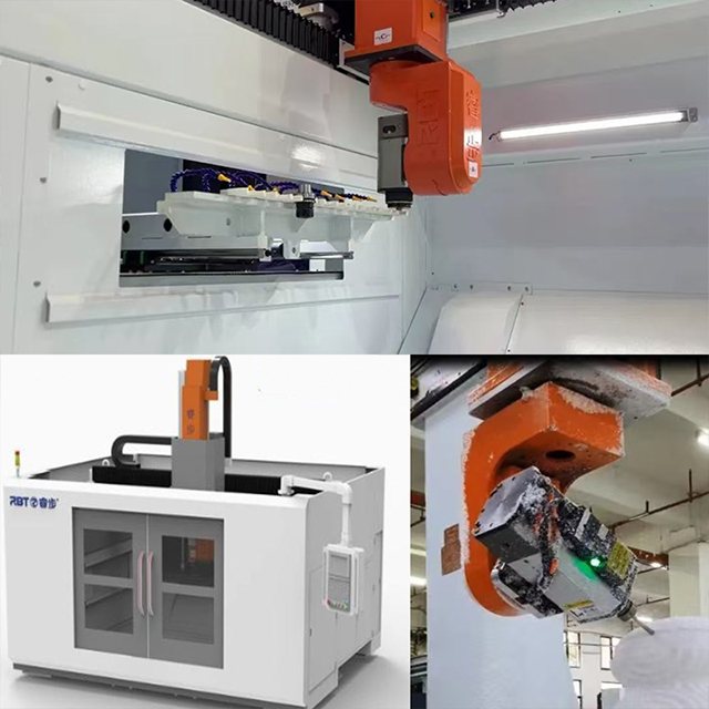 Macchina da taglio CNC a 5 assi RBT per compositi in plastica Alluminio a nido d'ape