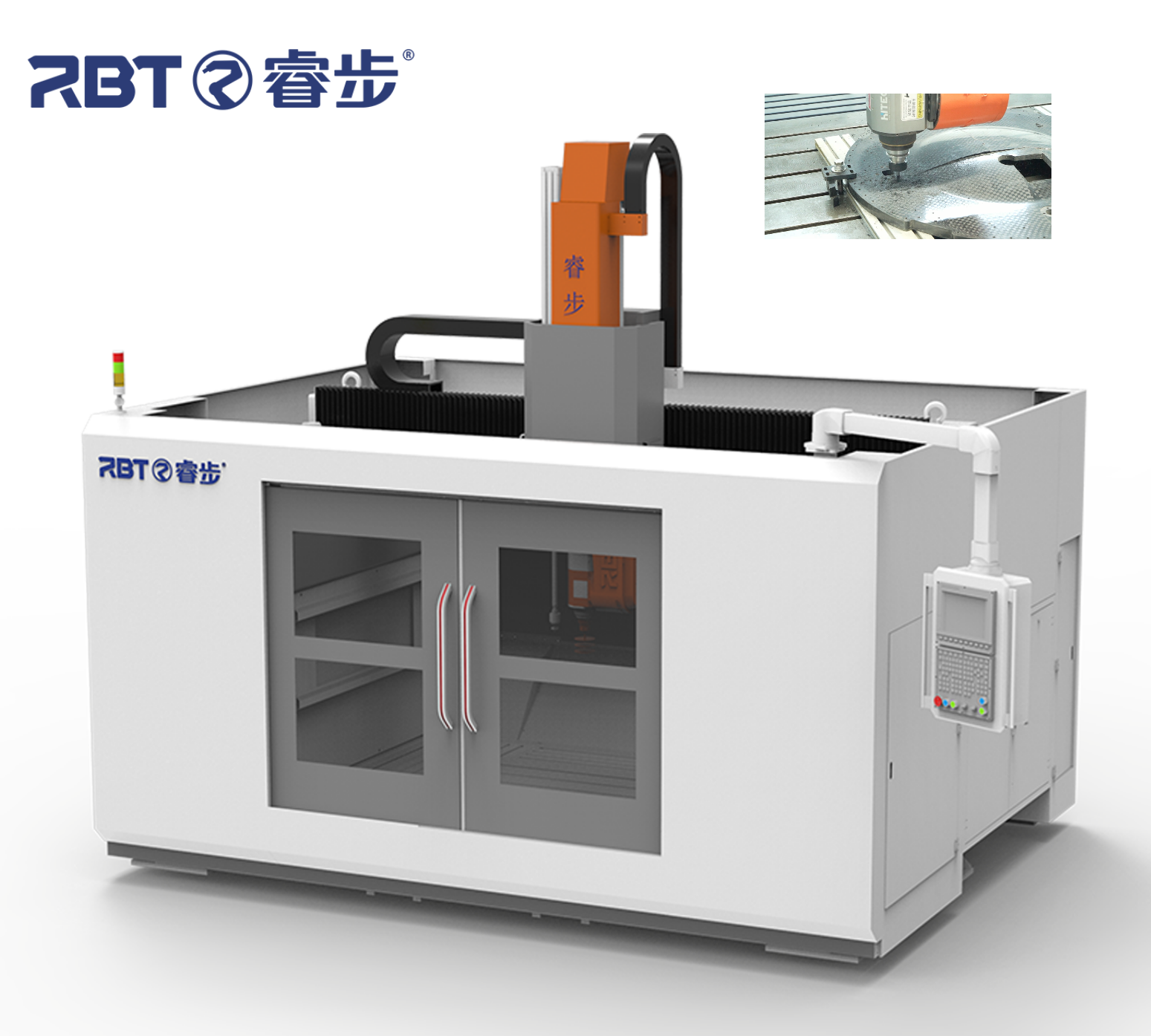 Centro di lavoro CNC a 5 assi per pezzi compositi 